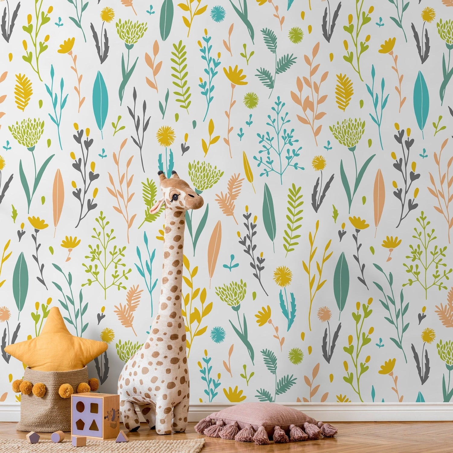 Removable Wallpaper Peel and Stick Wallpaper Wall Paper Wall Mural - Vintage Floral Wallpaper - A881 - WallTrend