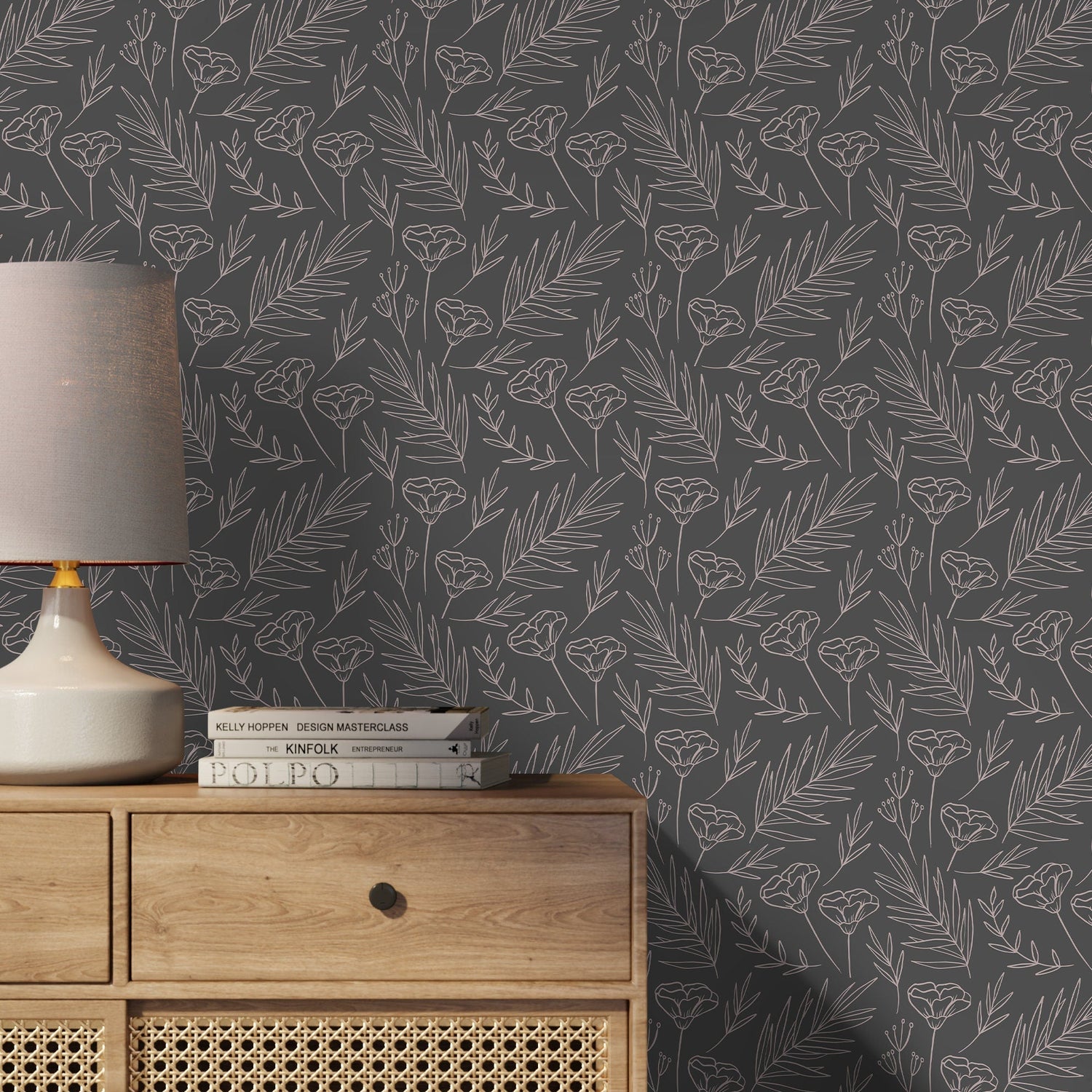 Removable Wallpaper Peel and Stick Wallpaper Wall Paper Wall Mural - Vintage Floral Wallpaper - C196 - WallTrend