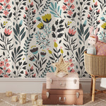 Removable Wallpaper Peel and Stick Wallpaper Wall Paper Wall Mural - Vintage Floral Wallpaper - C210 - WallTrend