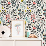 Removable Wallpaper Peel and Stick Wallpaper Wall Paper Wall Mural - Vintage Floral Wallpaper - C210 - WallTrend