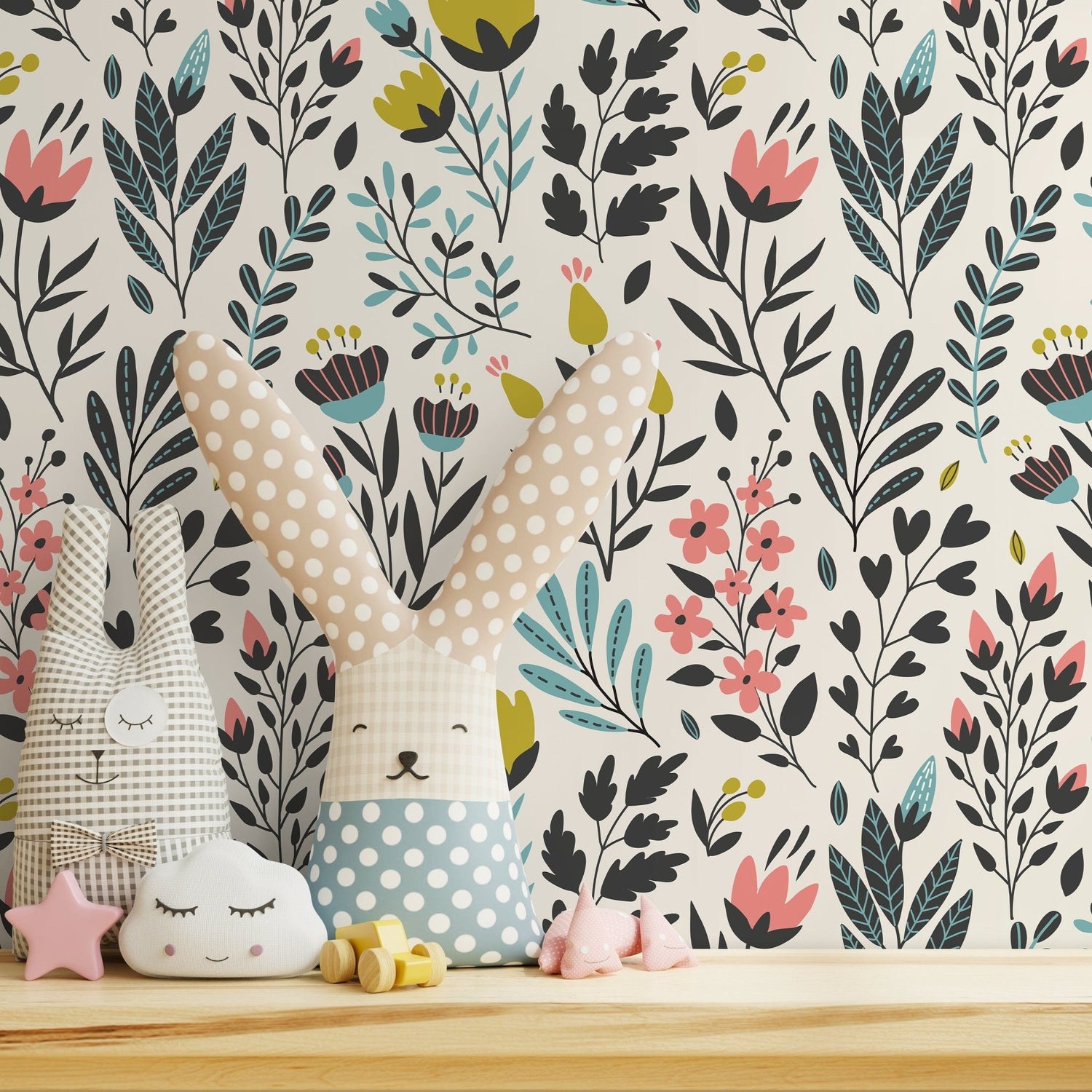 Removable Wallpaper Peel and Stick Wallpaper Wall Paper Wall Mural - Vintage Floral Wallpaper - C210 - WallTrend