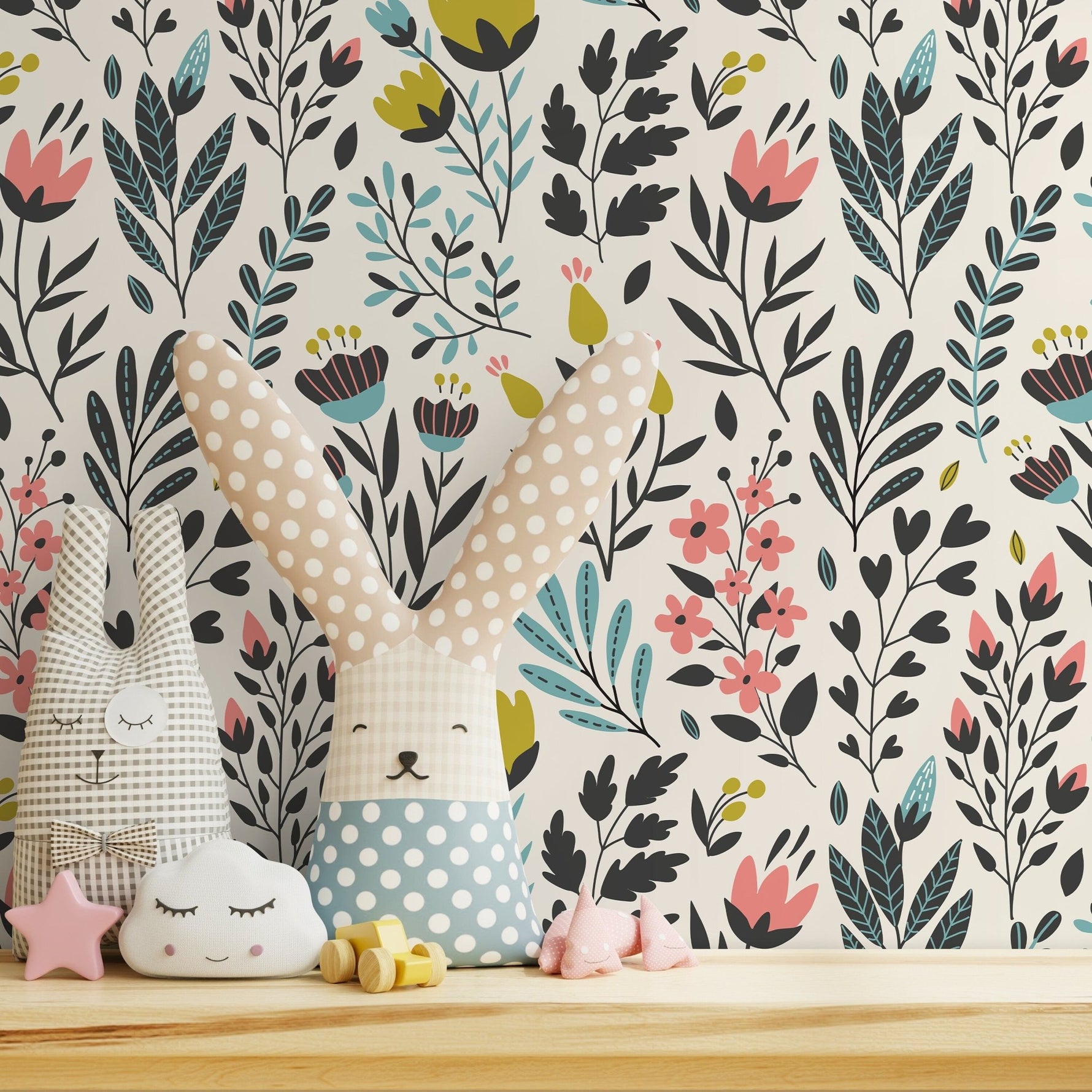 Removable Wallpaper Peel and Stick Wallpaper Wall Paper Wall Mural - Vintage Floral Wallpaper - C210 - WallTrend