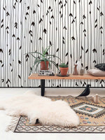 Removable Wallpaper, Scandinavian Wallpaper, Minimalistic Wallpaper, Peel and Stick Wallpaper, WallPaper, Watercolor Leaves Wallpaper - B060 - WallTrend