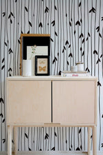 Removable Wallpaper, Scandinavian Wallpaper, Minimalistic Wallpaper, Peel and Stick Wallpaper, WallPaper, Watercolor Leaves Wallpaper - B060 - WallTrend