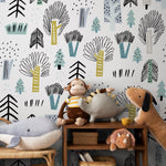 Removable Wallpaper Scandinavian Wallpaper Plants Wallpaper Peel and Stick Wallpaper Wall Paper - A675 - WallTrend
