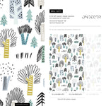 Removable Wallpaper Scandinavian Wallpaper Plants Wallpaper Peel and Stick Wallpaper Wall Paper - A675 - WallTrend