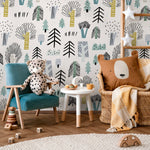 Removable Wallpaper Scandinavian Wallpaper Plants Wallpaper Peel and Stick Wallpaper Wall Paper - A675 - WallTrend