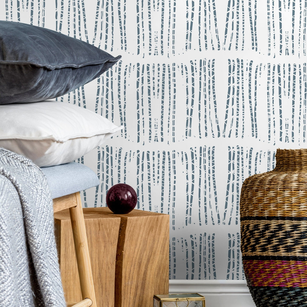 Removable Wallpaper Scandinavian Wallpaper Temporary Wallpaper Vintage Wallpaper Peel and Stick Wallpaper Wall Paper - A633 - WallTrend