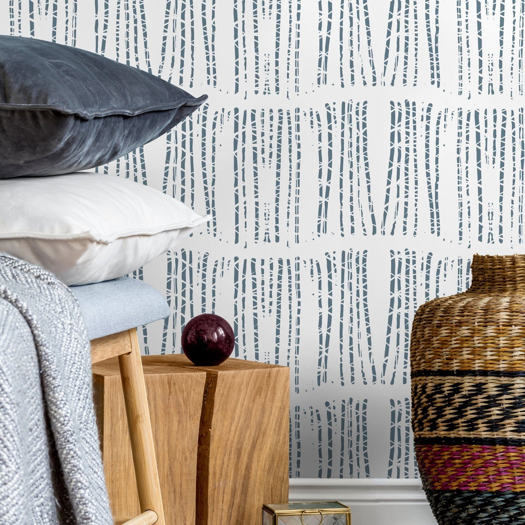 Removable Wallpaper Scandinavian Wallpaper Temporary Wallpaper Vintage Wallpaper Peel and Stick Wallpaper Wall Paper - A633 - WallTrend