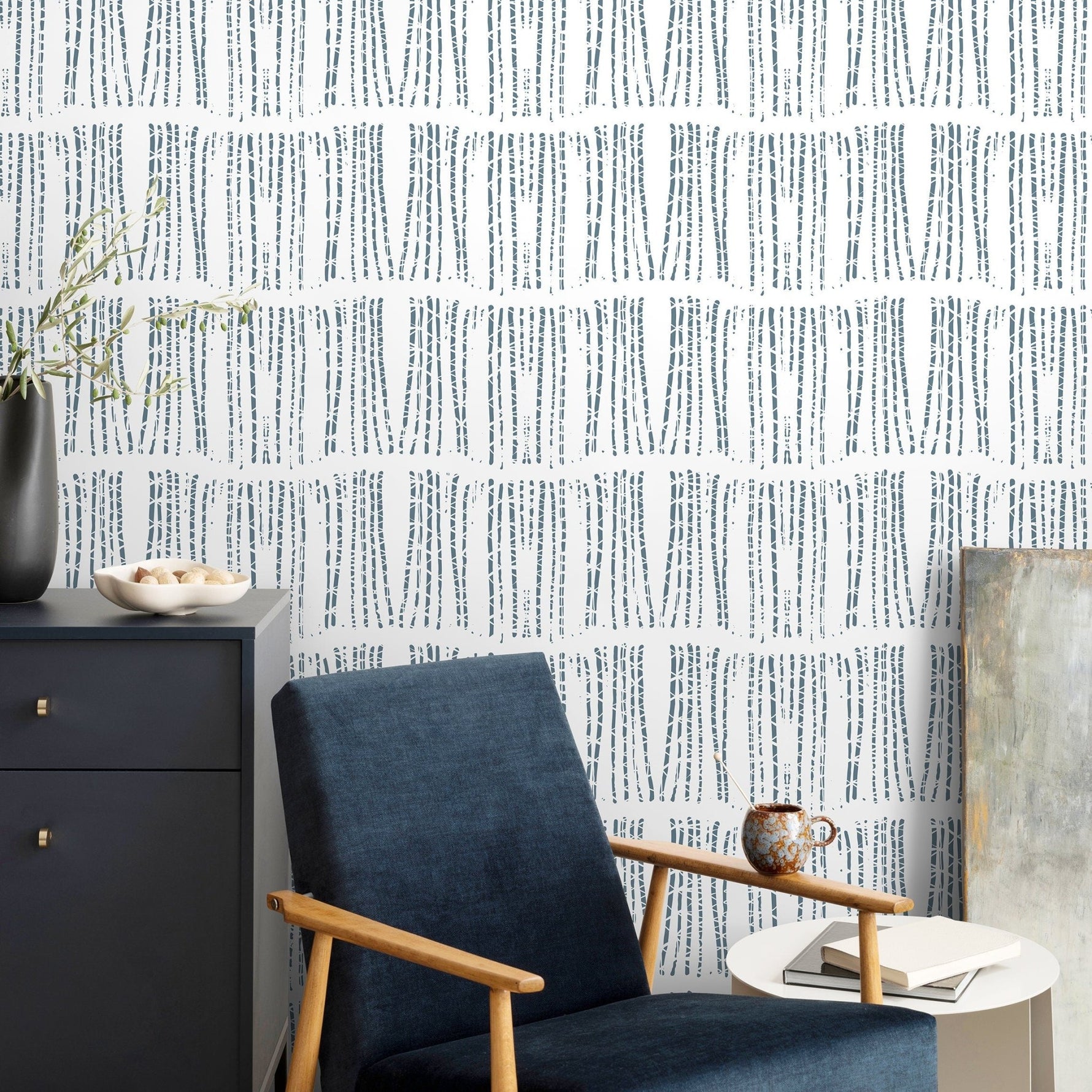 Removable Wallpaper Scandinavian Wallpaper Temporary Wallpaper Vintage Wallpaper Peel and Stick Wallpaper Wall Paper - A633 - WallTrend