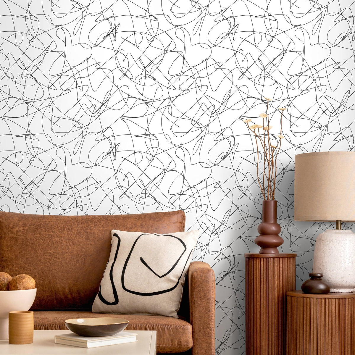 Removable Wallpaper Scandinavian Wallpaper Temporary Wallpaper Vintage Wallpaper Peel and Stick Wallpaper Wall Paper - A642 - WallTrend