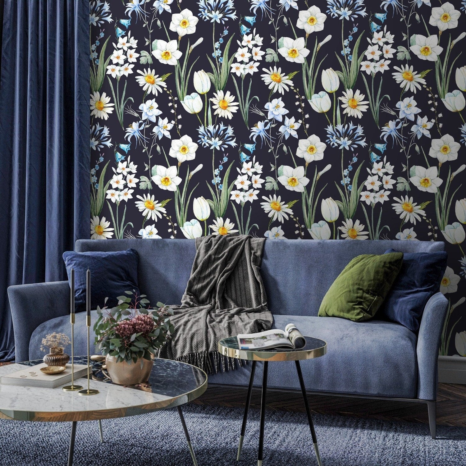 Removable Wallpaper Scandinavian Wallpaper Temporary Wallpaper Vintage Wallpaper Peel and Stick Wallpaper Wall Paper - A663 - WallTrend