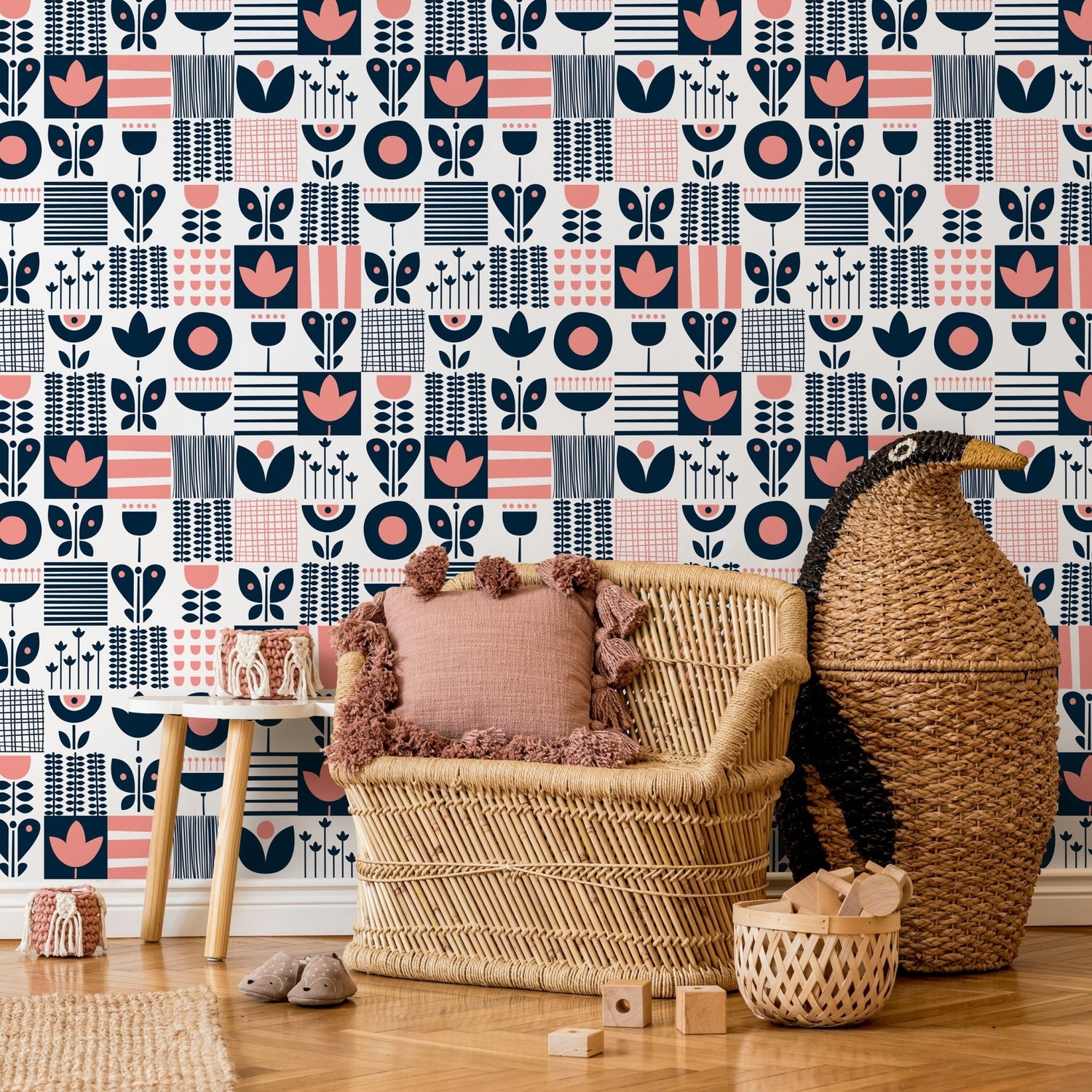 Removable Wallpaper Scandinavian Wallpaper Temporary Wallpaper Vintage Wallpaper Peel and Stick Wallpaper Wall Paper - A684 - WallTrend