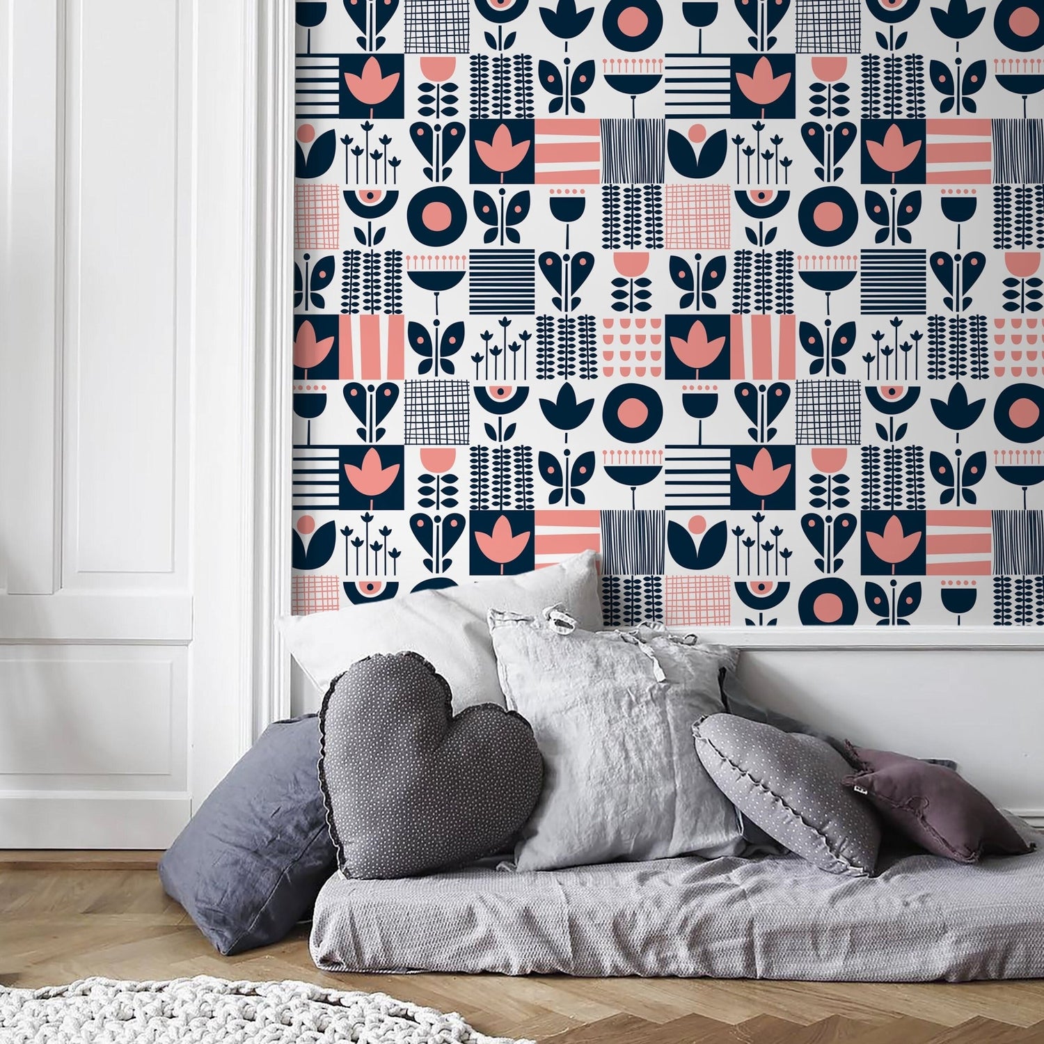 Removable Wallpaper Scandinavian Wallpaper Temporary Wallpaper Vintage Wallpaper Peel and Stick Wallpaper Wall Paper - A684 - WallTrend