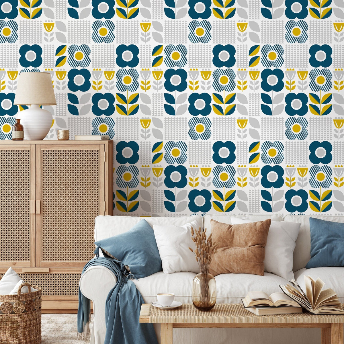 Removable Wallpaper Scandinavian Wallpaper Temporary Wallpaper Vintage Wallpaper Peel and Stick Wallpaper Wall Paper - A685 - WallTrend