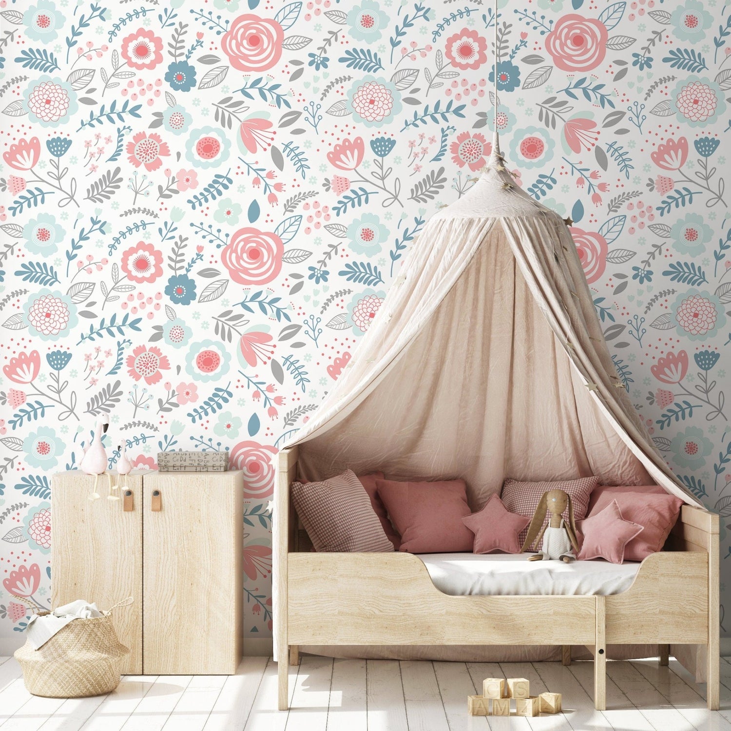 Removable Wallpaper Scandinavian Wallpaper Temporary Wallpaper Vintage Wallpaper Peel and Stick Wallpaper Wall Paper Boho - D982 - WallTrend