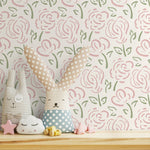 Rose Pattern Elegance Wallpaper - C457 - WallTrend