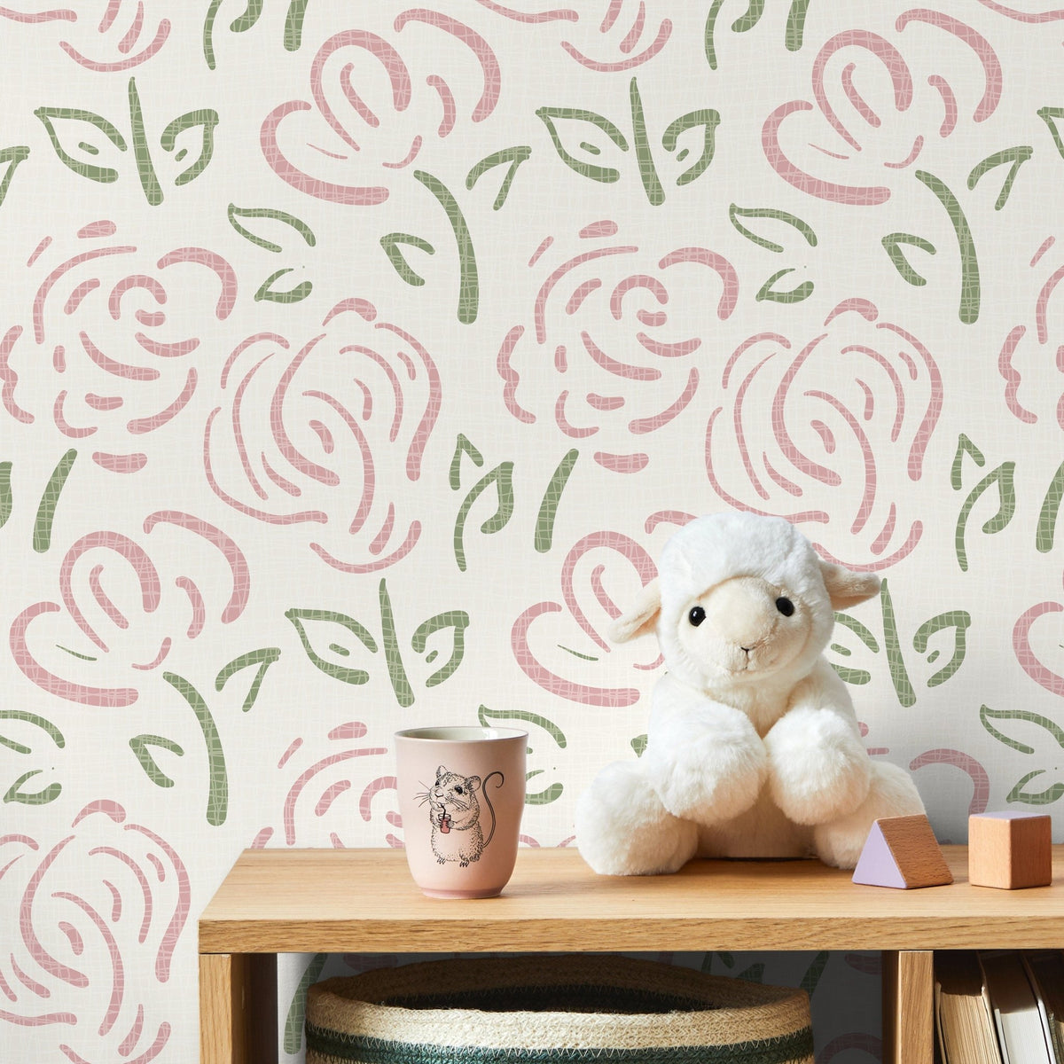 Rose Pattern Elegance Wallpaper - C457 - WallTrend
