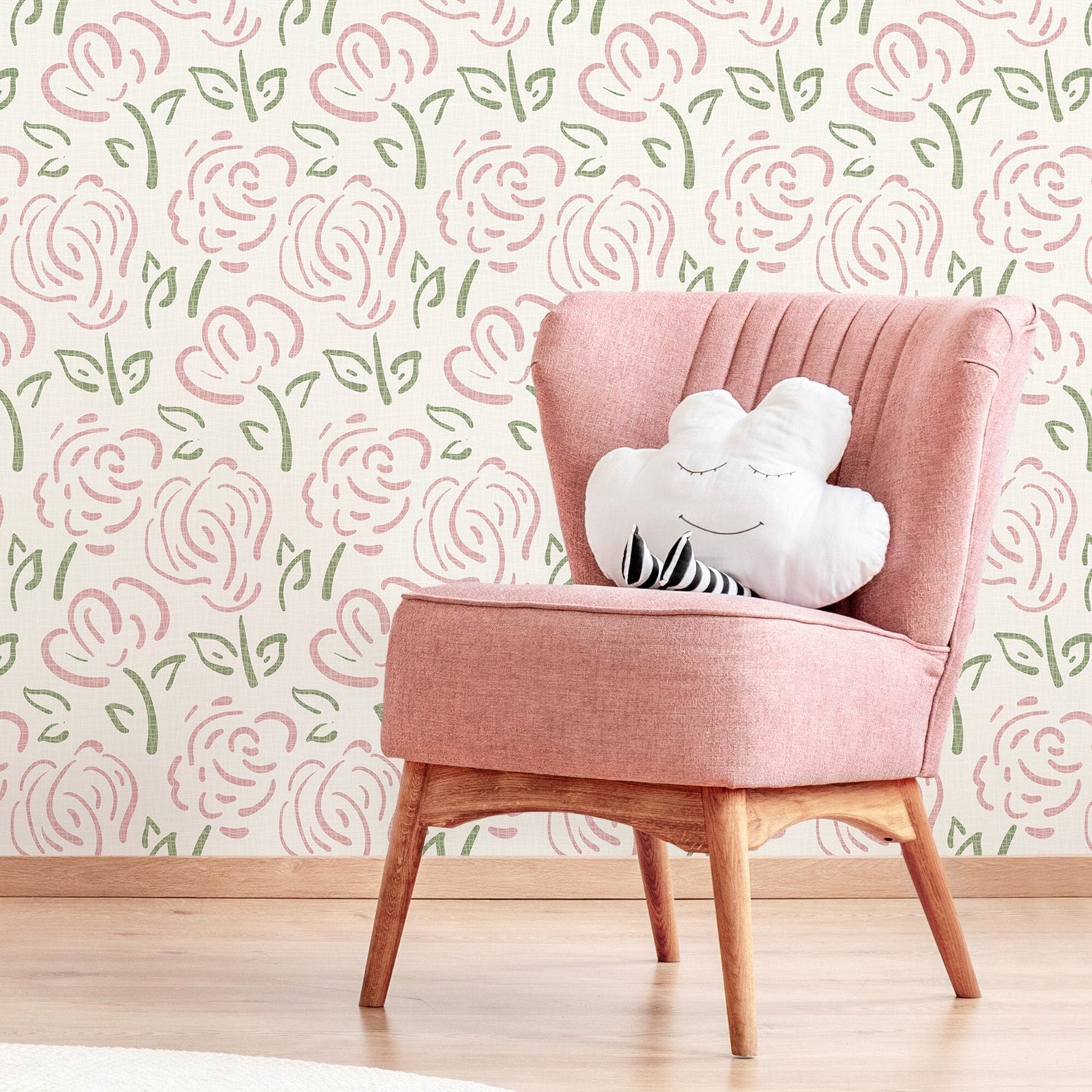 Rose Pattern Elegance Wallpaper - C457 - WallTrend