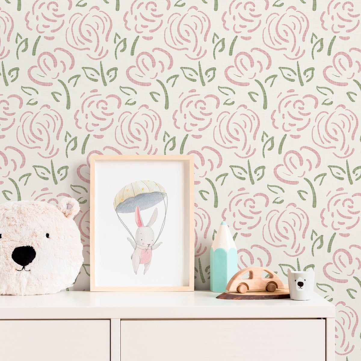 Rose Pattern Elegance Wallpaper - C457 - WallTrend