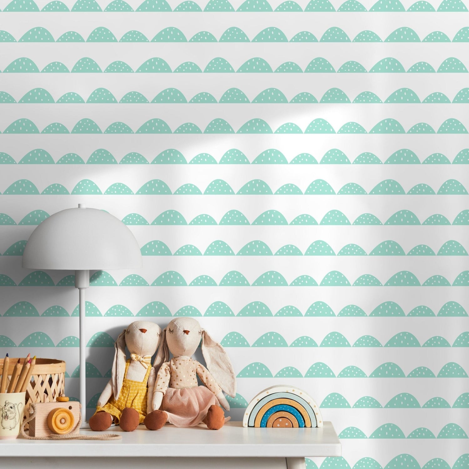 Scandinavian Half - Moon Wallpaper - A358 - WallTrend