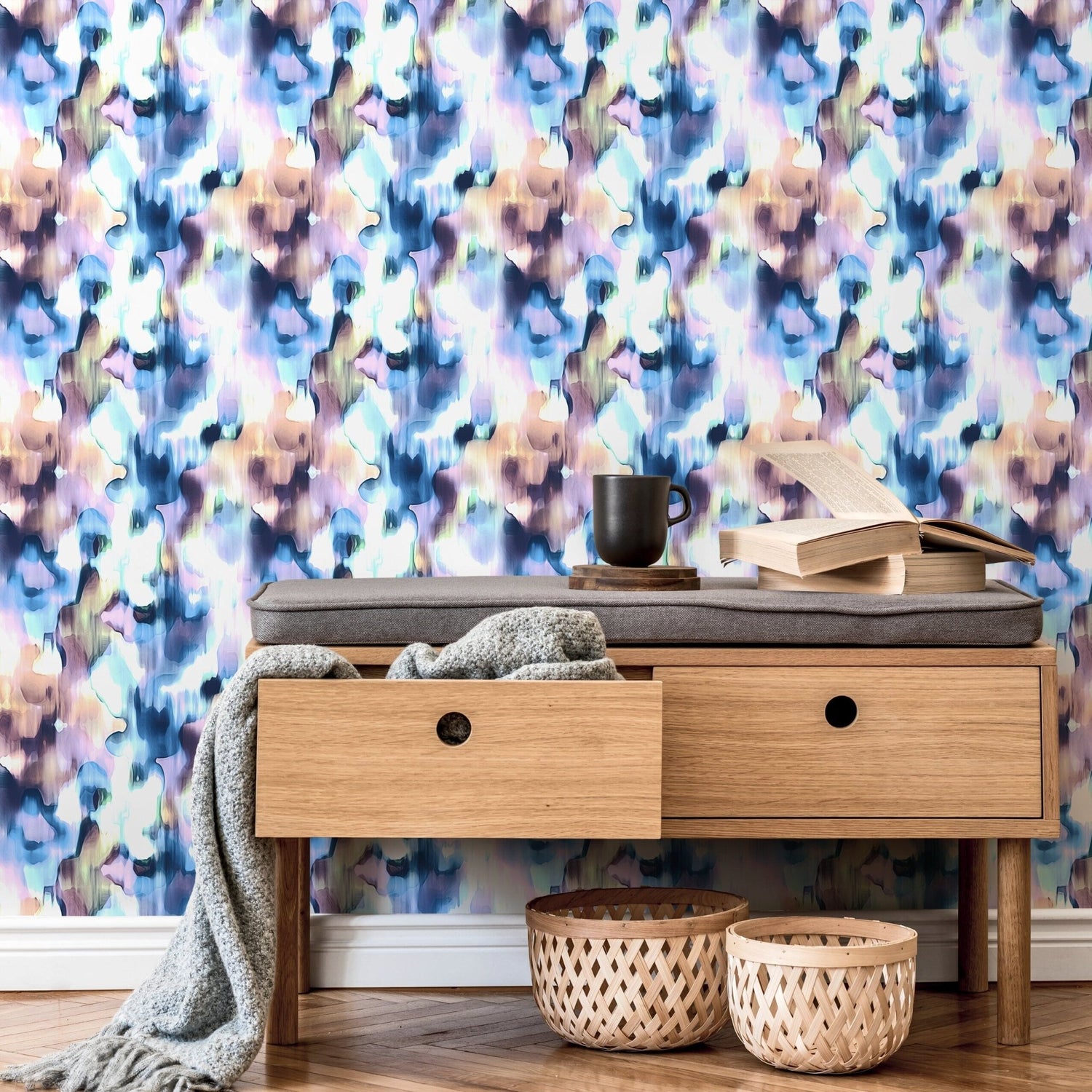 Self - adhesive Removable Wallpaper, Wallpaper, Peel and Stick Fabric Wallpaper, Custom Design Wall Mural - A402 - WallTrend