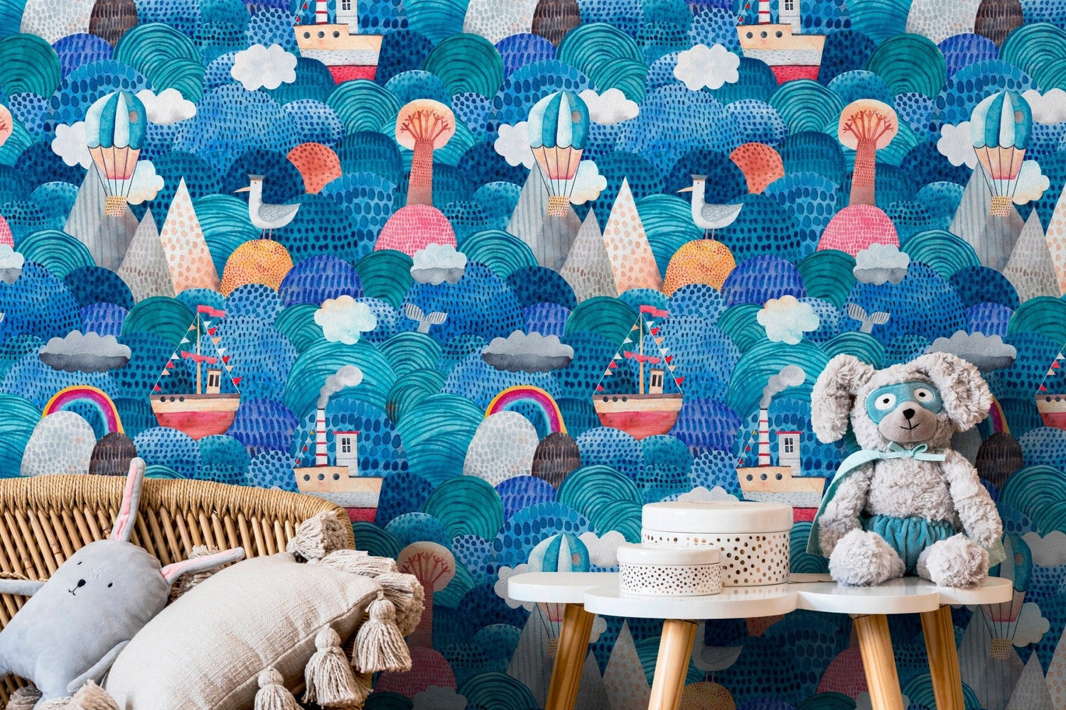 Self - adhesive Removable Wallpaper, Wallpaper, Peel and Stick Fabric Wallpaper, Custom Design Wall Mural - C249 - WallTrend