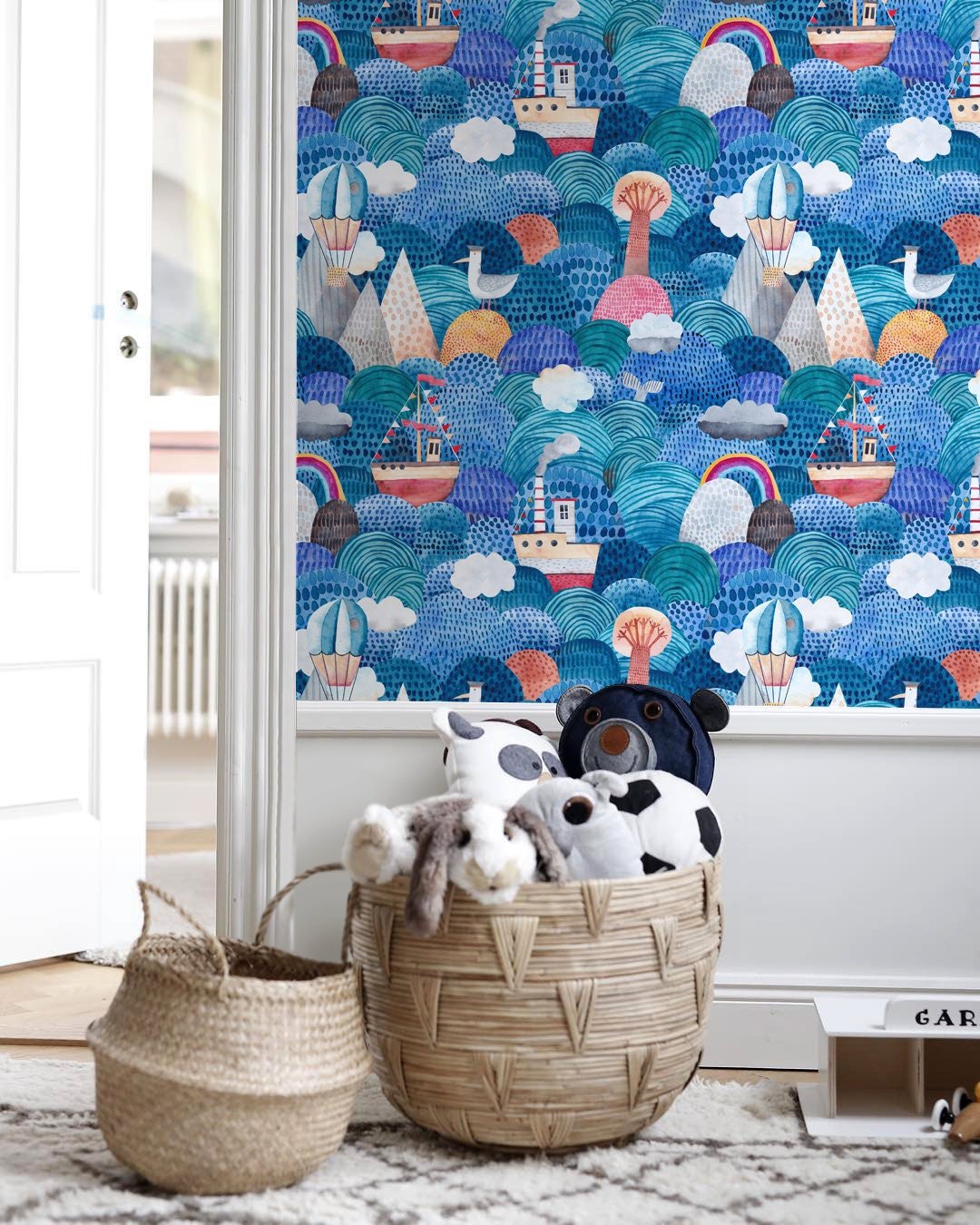 Self - adhesive Removable Wallpaper, Wallpaper, Peel and Stick Fabric Wallpaper, Custom Design Wall Mural - C249 - WallTrend