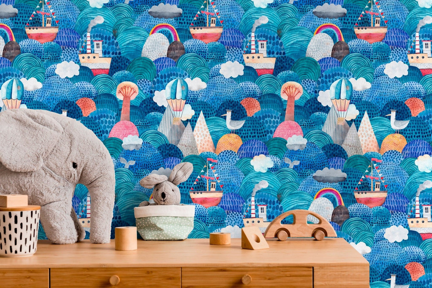 Self - adhesive Removable Wallpaper, Wallpaper, Peel and Stick Fabric Wallpaper, Custom Design Wall Mural - C249 - WallTrend