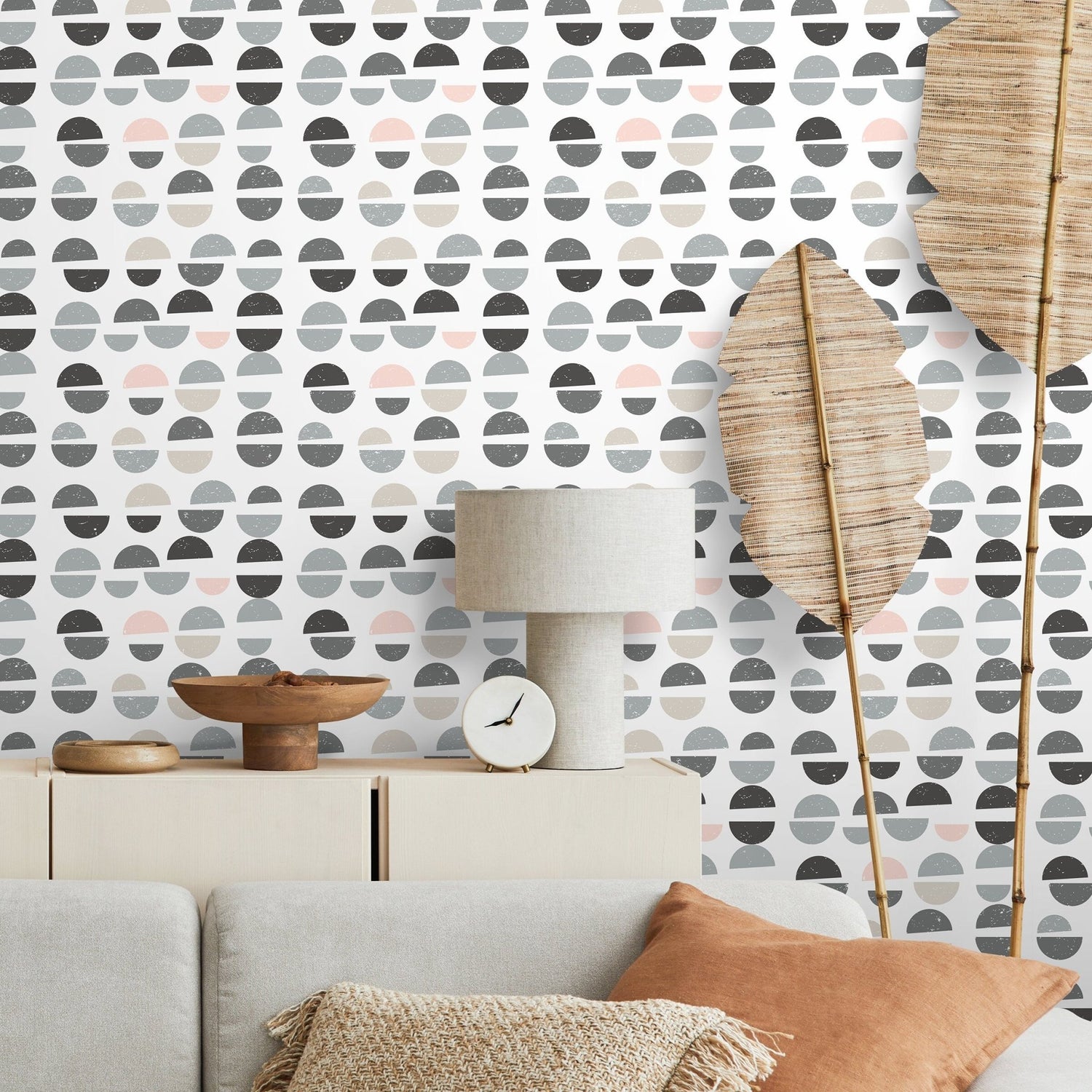 Semi - Circle Array Wallpaper - A670 - WallTrend