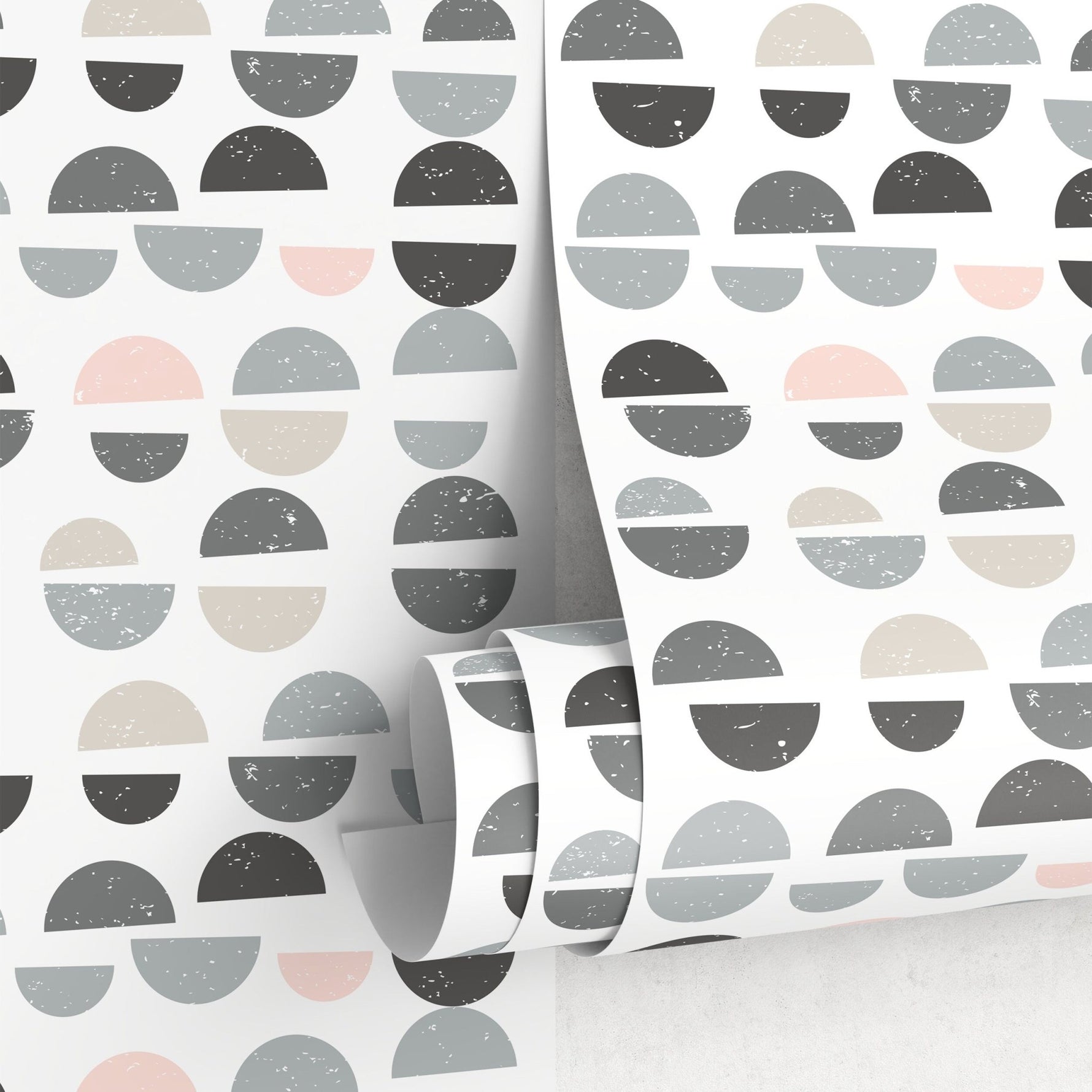 Semi - Circle Array Wallpaper - A670 - WallTrend