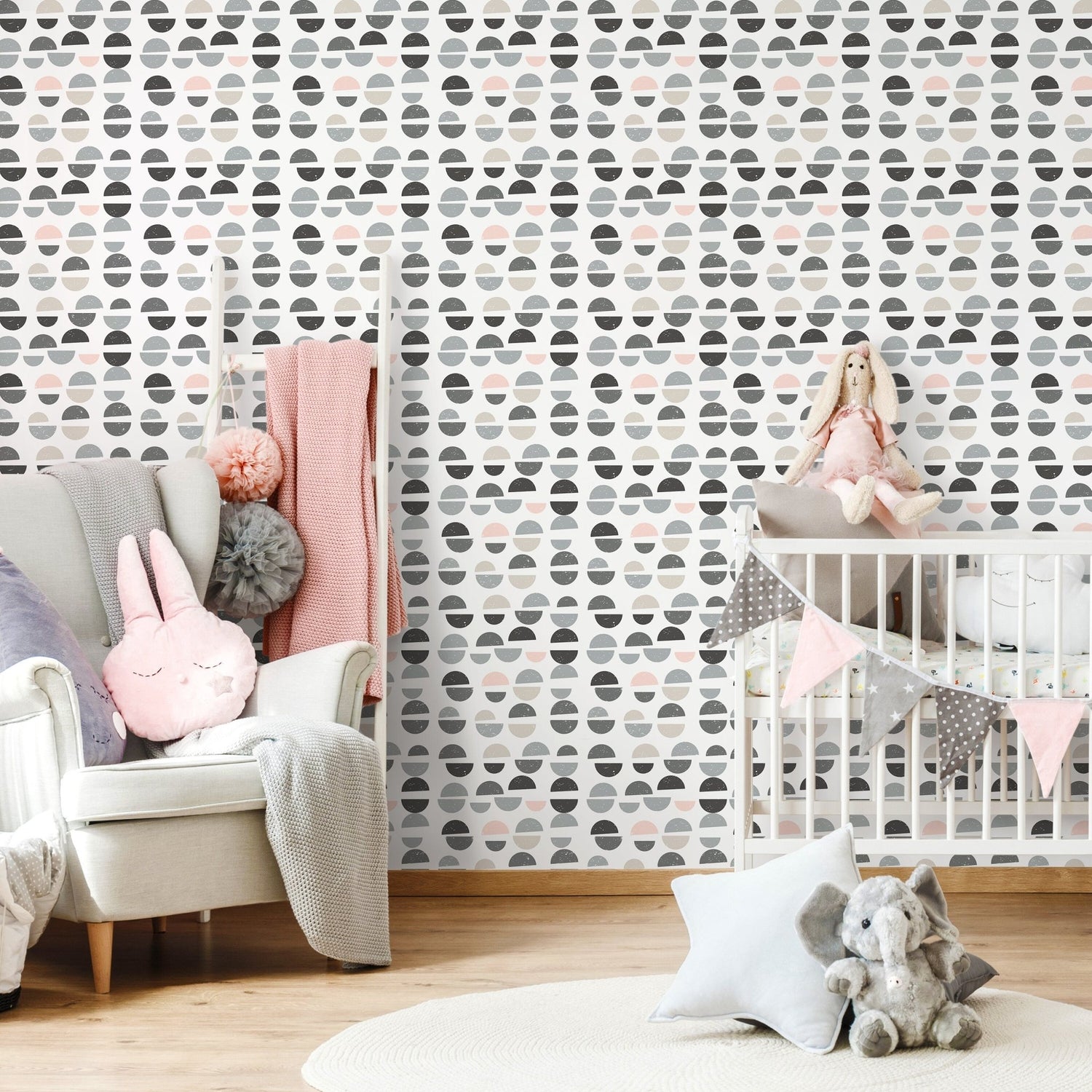 Semi - Circle Array Wallpaper - A670 - WallTrend