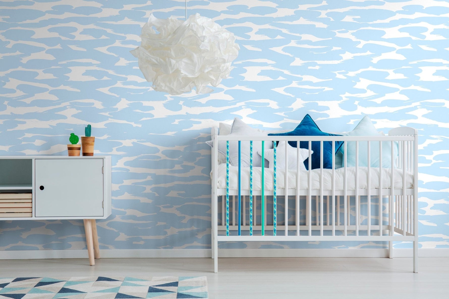 Serene Blue Clouds Wallpaper - X073 - WallTrend