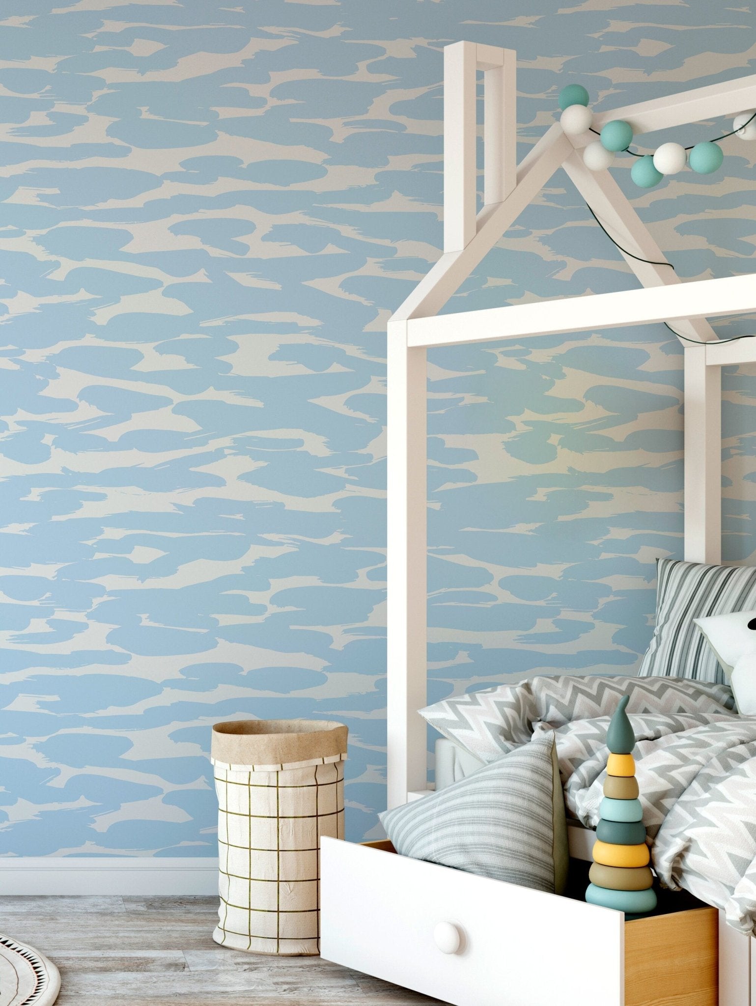 Serene Blue Clouds Wallpaper - X073 - WallTrend