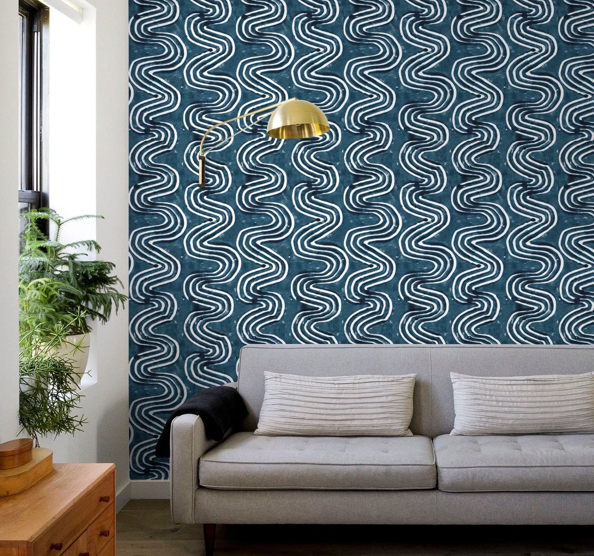 Serene Waves Wallpaper - X094 - WallTrend