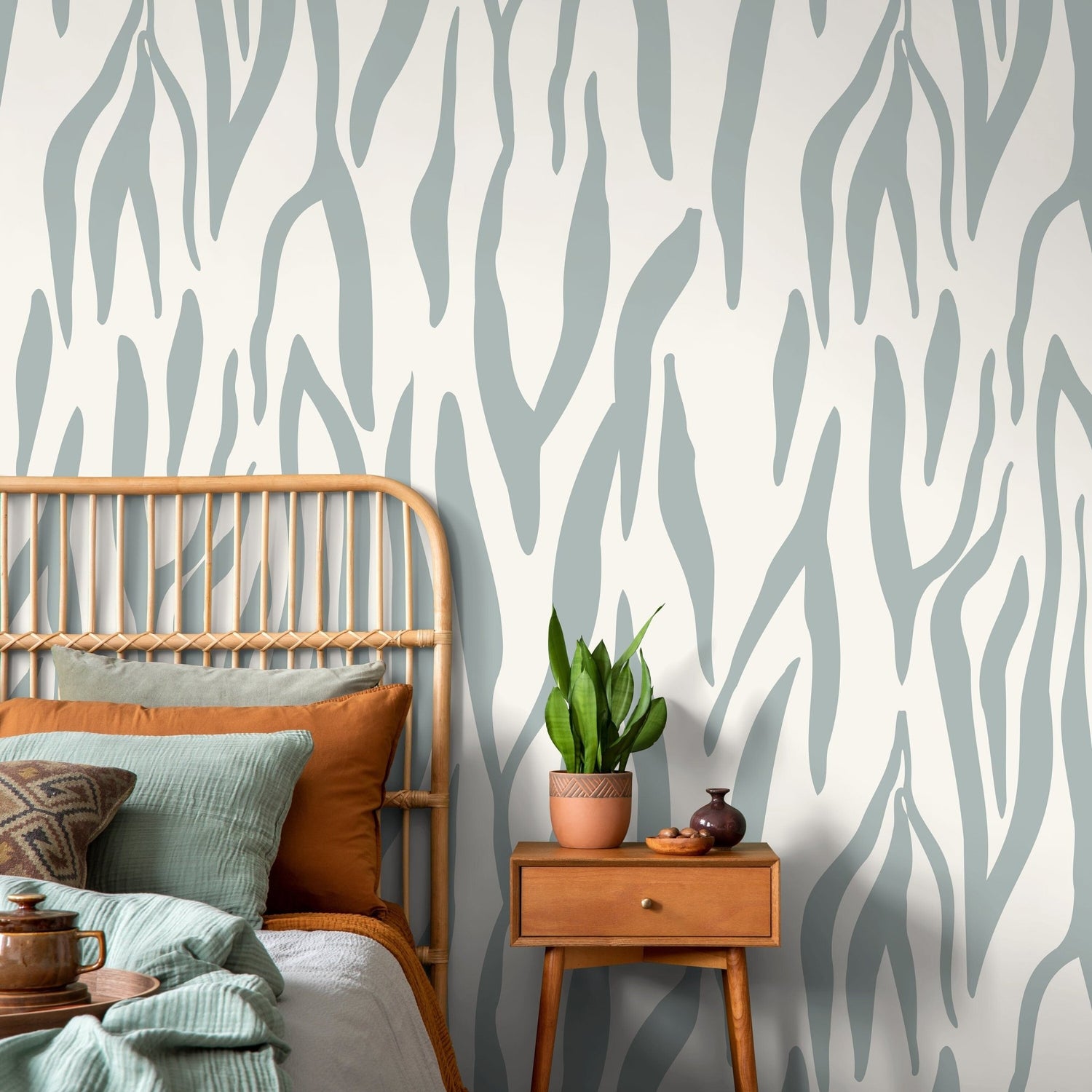 Serenity Zebra Stripes Wallpaper - D610 - WallTrend