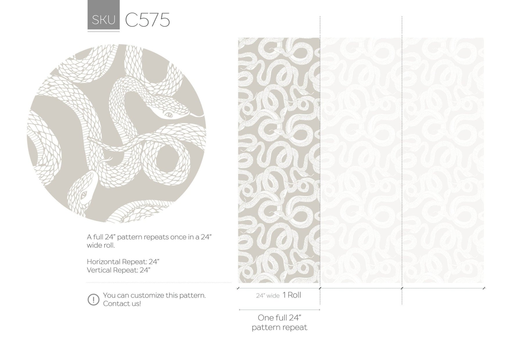 Serpentine Charm Wallpaper - C575 - WallTrend