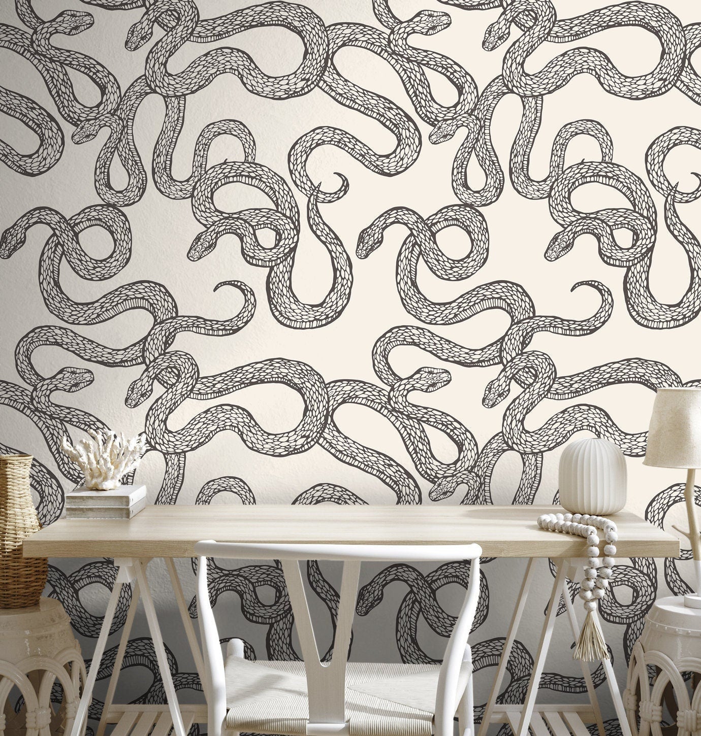 Serpentine Elegance Wallpaper - C576 - WallTrend