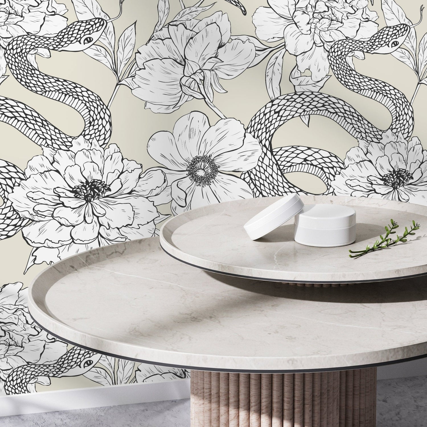 Serpentine Flora Wallpaper - C577 - WallTrend