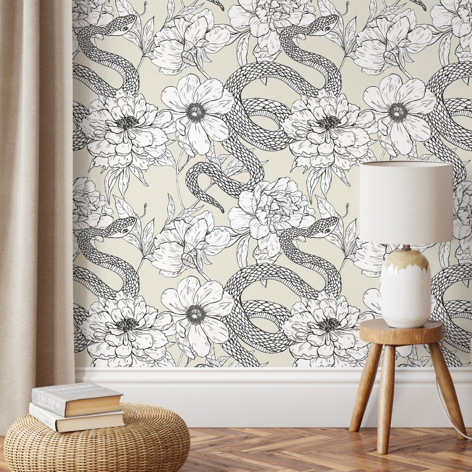 Serpentine Flora Wallpaper - C577 - WallTrend