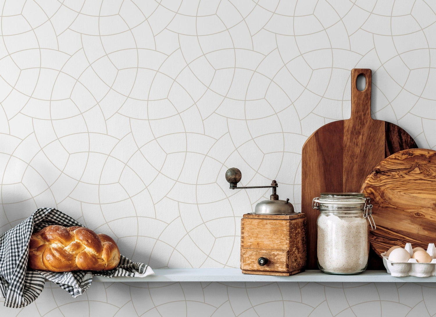 Sleek Geometric Arcs Wallpaper - C213 - WallTrend
