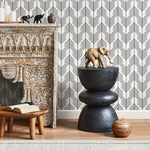 Sleek Herringbone Wallpaper - A345 - WallTrend