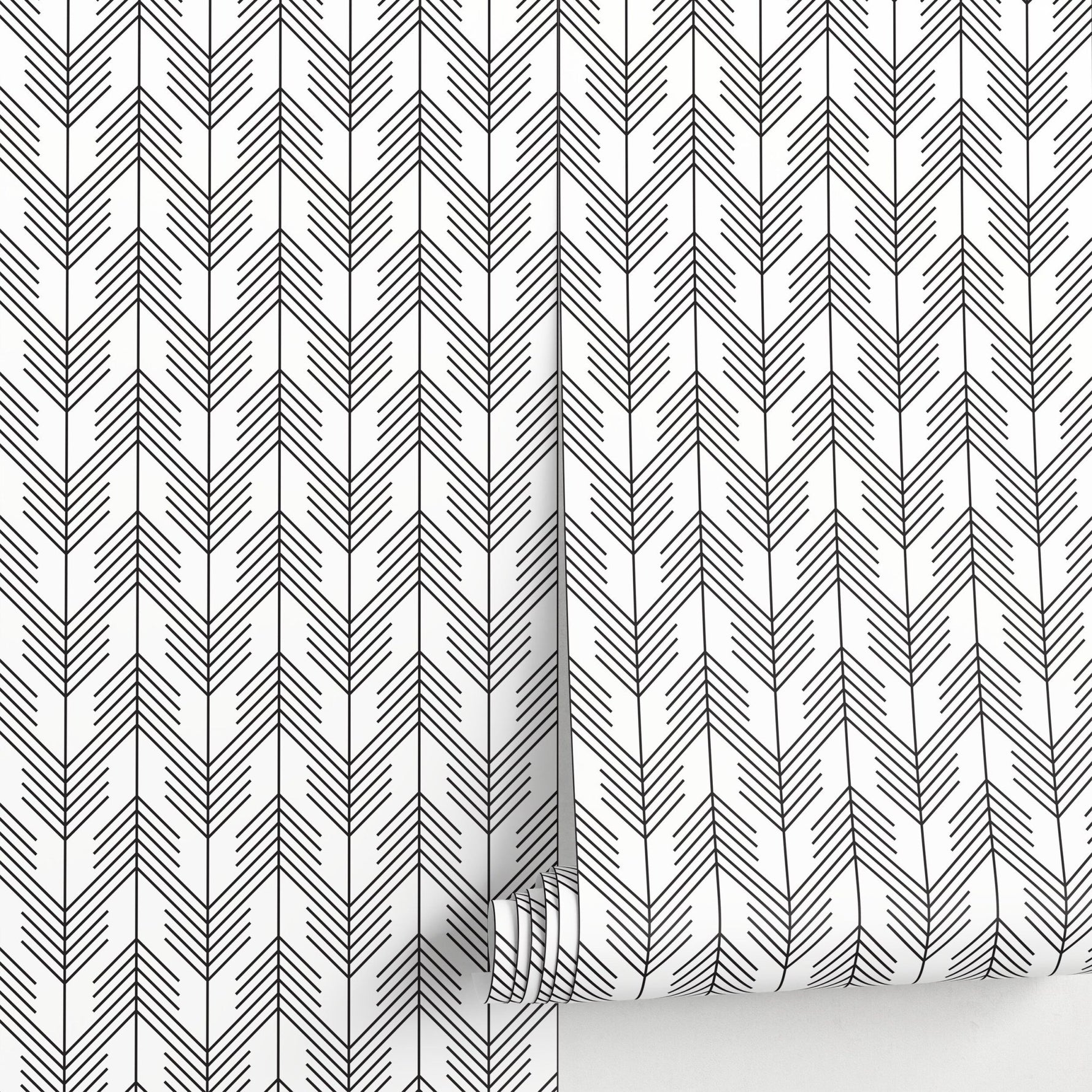 Sleek Herringbone Wallpaper - A345 - WallTrend