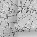 Sleek Monochrome Foliage Wallpaper - A961 - WallTrend