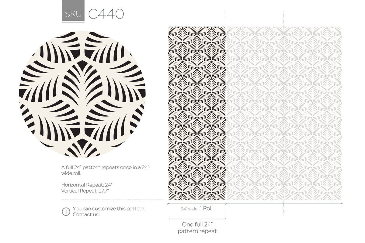 Sleek Palm Leaf Wallpaper - C440 - WallTrend