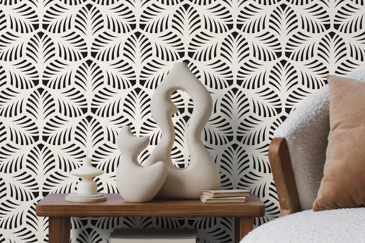 Sleek Palm Leaf Wallpaper - C440 - WallTrend