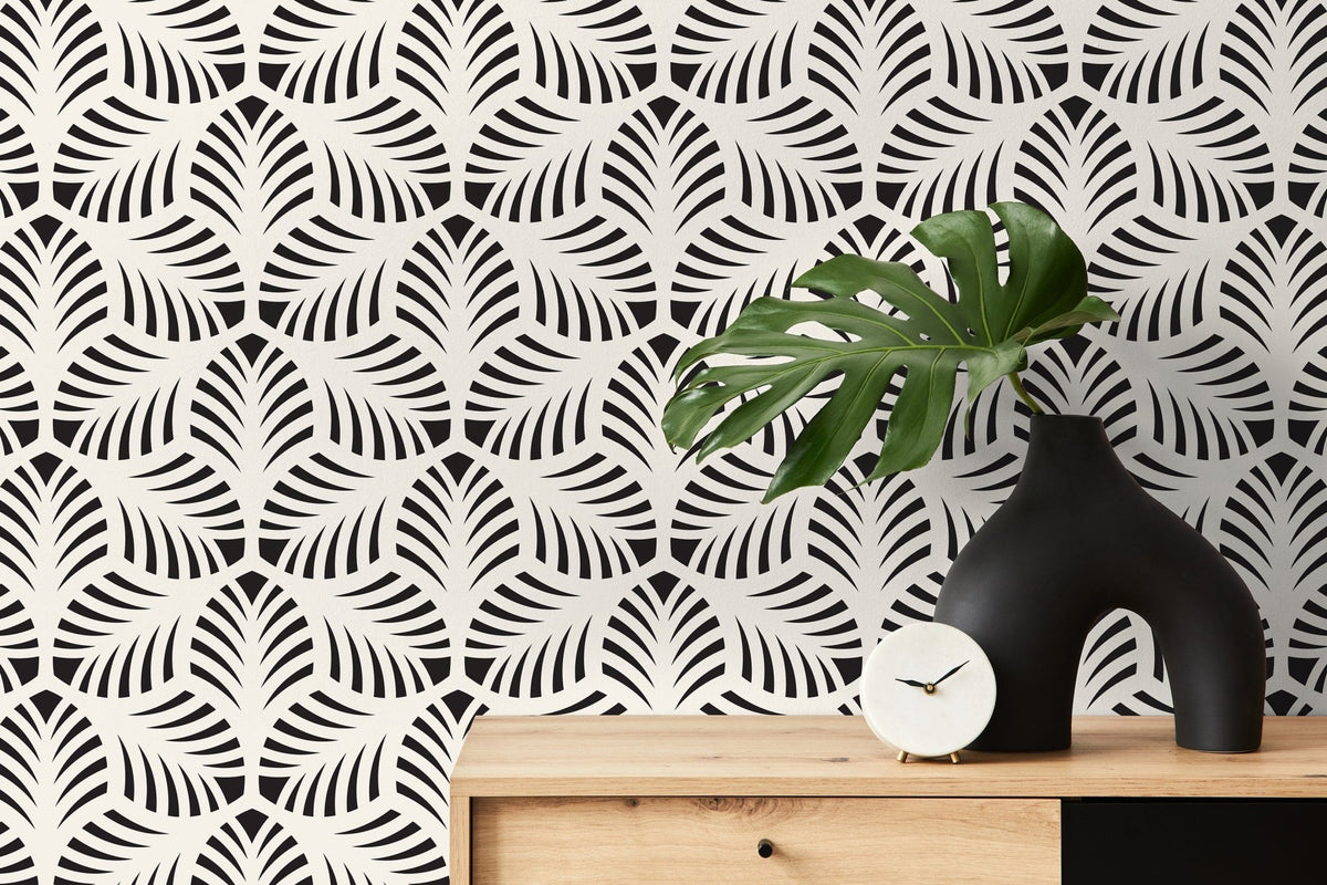 Sleek Palm Leaf Wallpaper - C440 - WallTrend