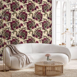 Snake and Skull Wallpaper Maximalist Wallpaper Peel and Stick and Traditional Wallpaper - D902 - WallTrend