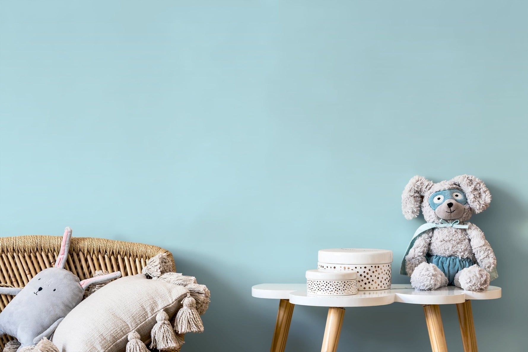 Soothing Aqua Geometric Wallpaper - D441 - WallTrend