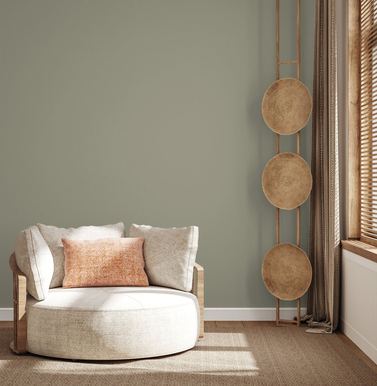 Soothing Green Plain Wallpaper - D471 - WallTrend
